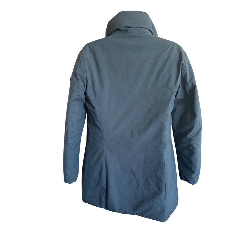 Save The Duck Rain Coat Jacket Womens XS Waterproof Insulated Black Minimalist - Picture 2 of 12